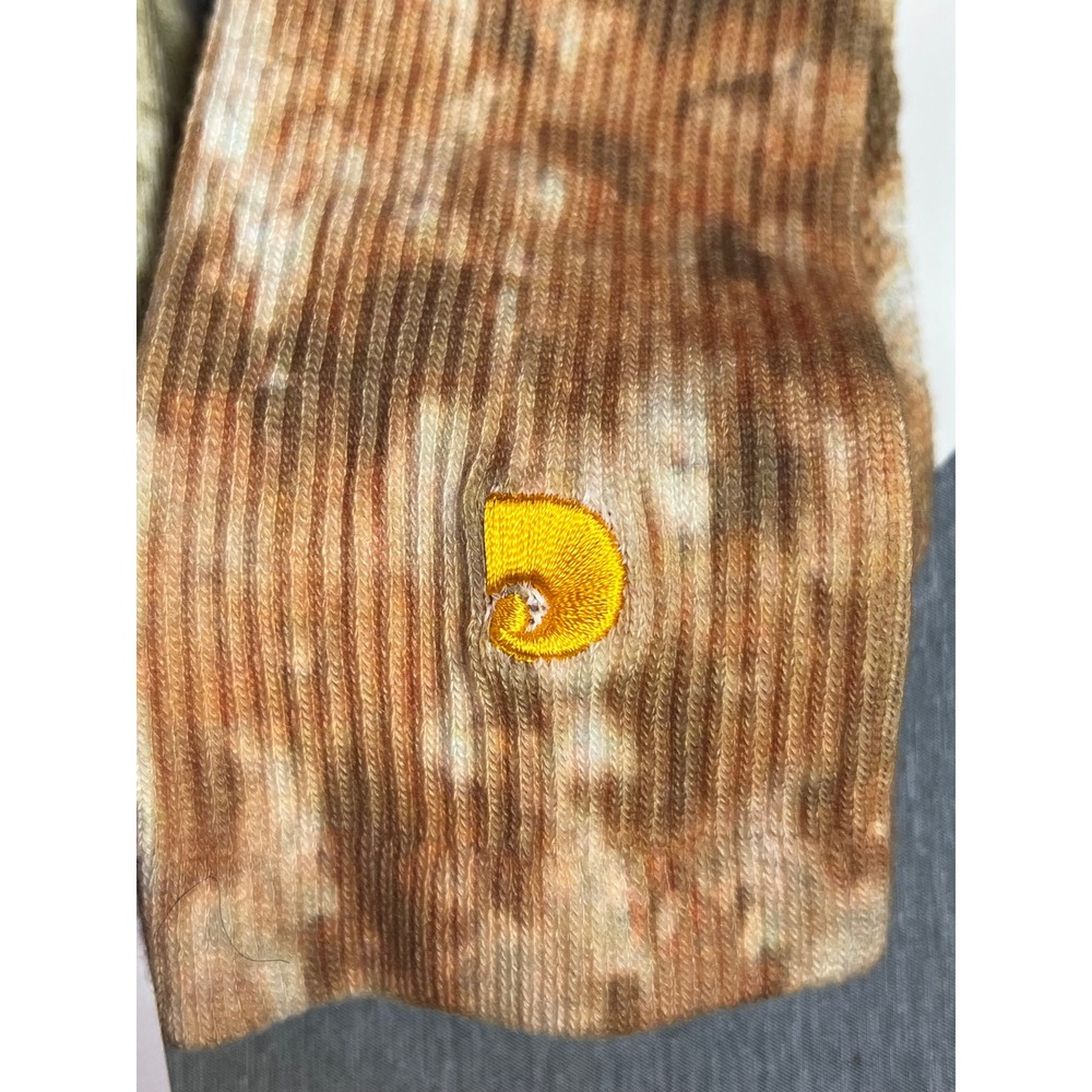 Nike & Carhartt Tie-Dye Crew Socks Mens XL 12-15 3 Pair Bundle Khaki Sage Green - Picture 7 of 8